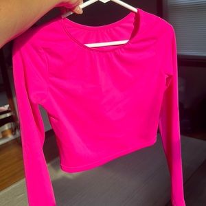 Pink stretchy Neon long sleeve top from Balera.